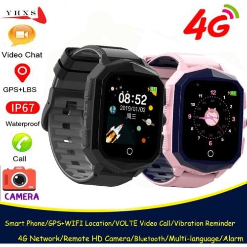 IP67 Waterproof Smart 4G Remote Camera GPS WI-FI Kid Students Wristwatch Video Call Monitor Tracker Location Android Phone Watch
