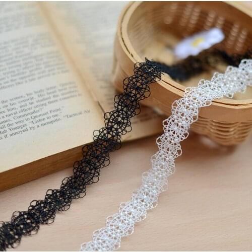 5 Meters 2cm Water Soluble Embroidery Exquisite Black White Lace Trim DIY Sewing/Garment/Clothes Accessories African Cord Laces