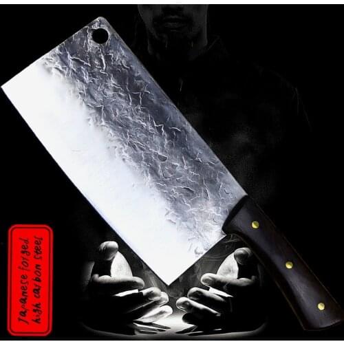 DEHONG Hand forging square head Japanese thickening multi-purpose slicing knife bone knife sharp household slicing bone cutter