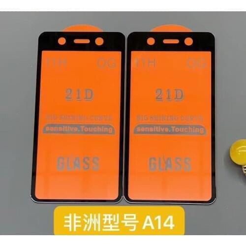 10PCS 21D Full Glue Tempered Glass For Itel A14 9H Full Screen Cover Screen Protector Film For Itel A14