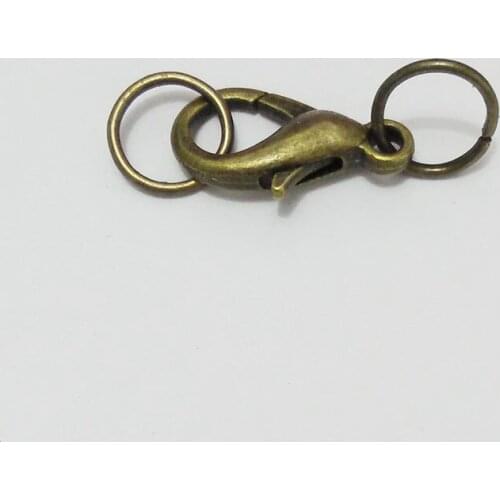 Lobster clasps swivel snap jewelry jump rings Trigger hooks crimp beads ends Spring Cord Texture metal Chains choker connector