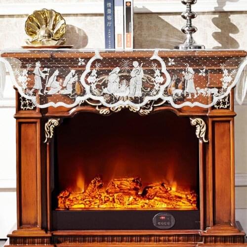 1pc Christmas Lace Tablecloth Virgin Mary Religious Home Cover Day Cloth Supplies Table Furnace Runner Fashion Fireplace Pa G6G9