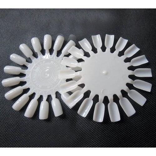 2 pcs nail art tool natural Polish Palette Dish Dappen Dish polish display Stylish 18 Tips Nail Art Polish Color Display