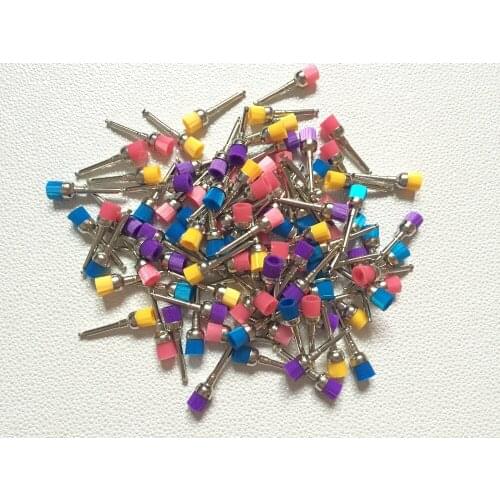 200pcs multi-Color Nylon latch flat Polishing Polisher Prophy Brushes Dental Brush For Sale