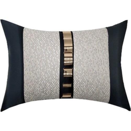 50 Designs Living Room Decorative Cushion Cover Set Gold Metal Tassel Black Waist Pillow Cover Luxury Modern Pillowcase 30x50cm