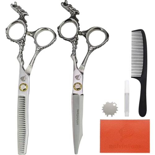 6" razor professional barber scissors japan Hairdressing Scissors Hairdresser Hair Clipper Comb Thinning Shears hair cut tools