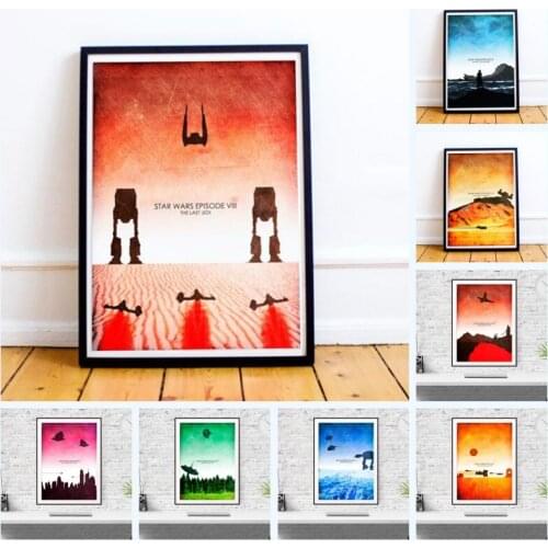 5D DIY Diamond Painting Disney Star Wars Episode I-Episode 9 Minimalist Full Drill Diamond Embroidery Mosaic Home Decoration