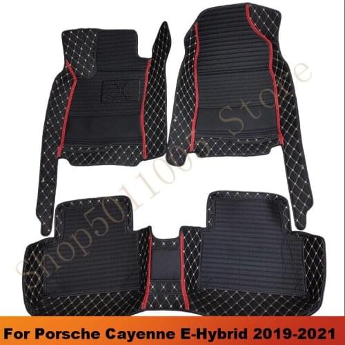 Car Floor Mats For Porsche Cayenne E-Hybrid 2019 2020 2021 Car Carpet Auto Interior Accessories Foot Pads watertight Interior