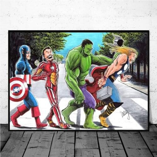 Diamond Painting Pictures Of Rhinestones 5D DIY Diamond Embroidery Cross Stitch Superhero Crossing the Road Comics Mosaic Gift