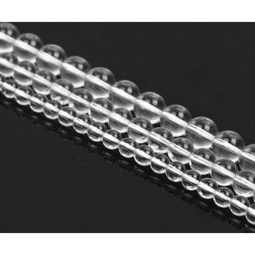 Pick 4 6 8 1012mm Summer Transparent Crystal Glass Stone Beads For Jewelry Making DIY Bracelet Necklace