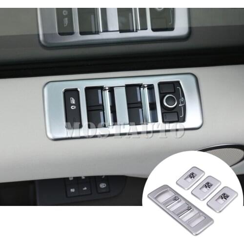For Land Rover Discovery 5 L462 Inner Door Armrest Window Switch Cover 2017-2018 4pcs Car Accessories Interior Car Decor