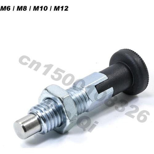 Indexing plungers , locking pin , rest position ,Pliastic knob,steel pin ,with nut ,coarse thread M6 M8 M10 M12