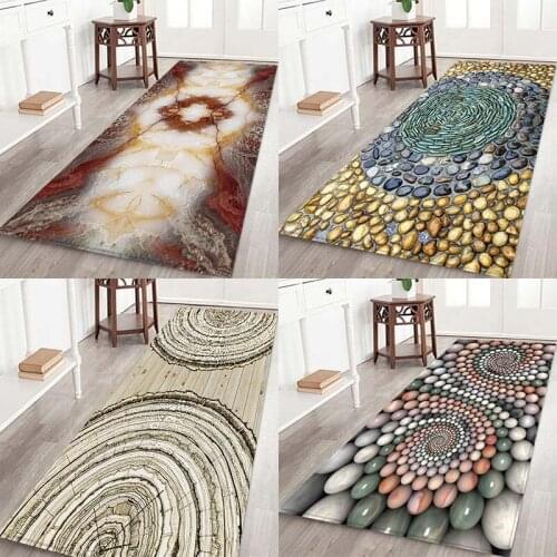 Pebble floor pads, rotating flowers, printing, Anti-Slip, absorbent, flannel, home mats