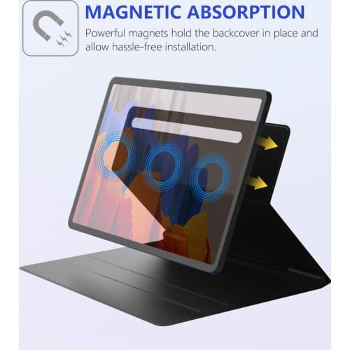 Magnetic Case with S Pencil Holder Cover For Samsung Galaxy Tab S7 Plus 12.4 FE 2021 T975 FE T730 Fold Folio Case Stand Cover