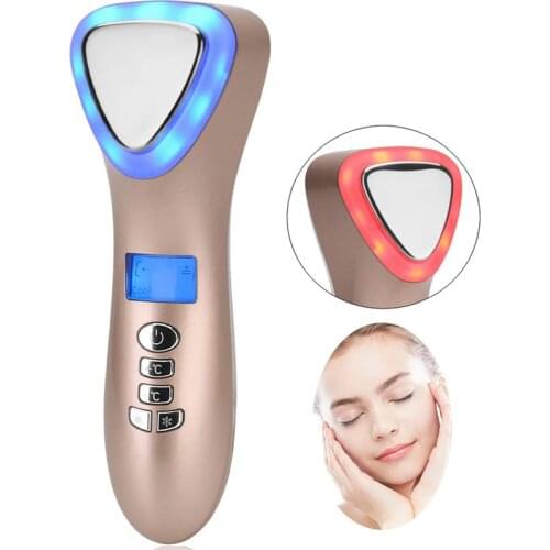 Cold Hot Hammer Facial Massager Multifunctional for Face Skin Firming Lifting Body Slimming Acne Wrinkle Removal Beauty Device