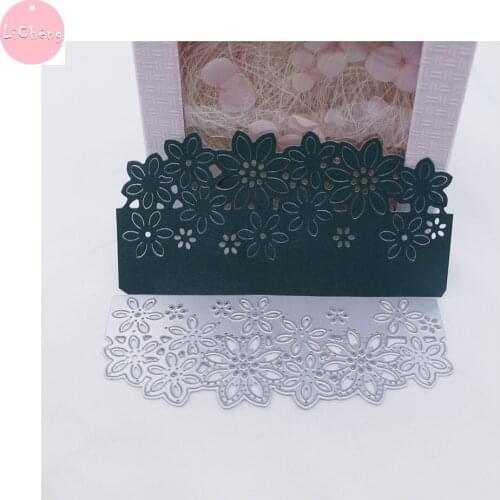 Flower Edge Metal Cutting Dies Scrapbooking Craft DIY Stencil Border Mold Embossing Folder Molds Clear Stamps and Dies