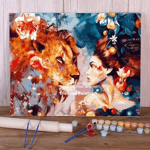 Beauty Wolf Animal DIY Painting By Numbers Kit Oil Paints 40*50 Canvas Painting Decorative Paintings Crafts Adults Art