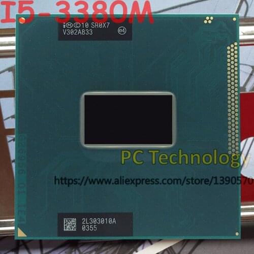 Original Intel Core I5-3380M SR0X7 CPU I5 3380M processor 2.90GHz L3=3M Dual core free shipping ship out within 1 day