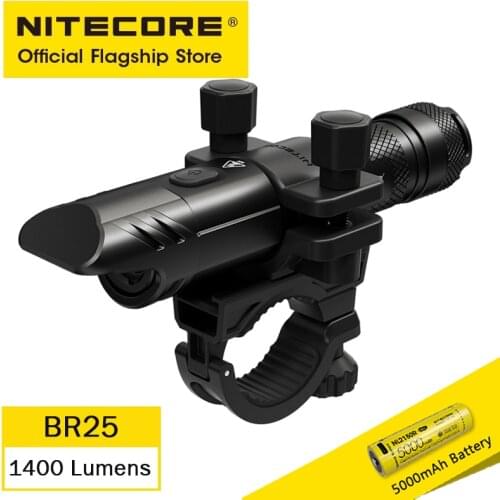 Nitecore BR25 Original Bike Light Biking Bicycle Light Outdoor Camping EDC LED Flashlight with 5000mAh NL2150R 21700 Battery