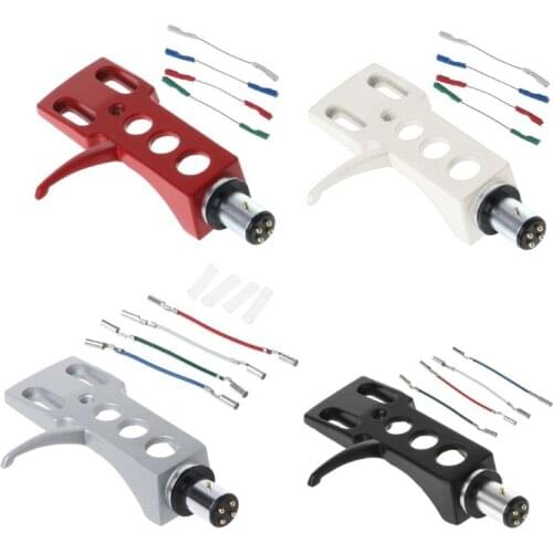 Turntable Headshell Mount Universal LP Phono Cartridge Replacement Phonograph Head Holder Stylus Lead Wire