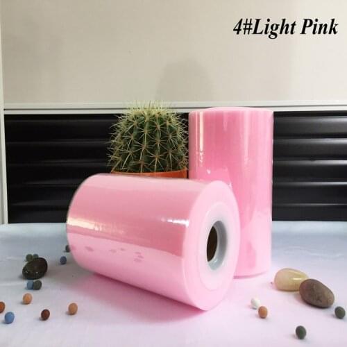 ) Hot Sale Light pink Color Nylon Tulle Spool Rolls 100yds For Decoration