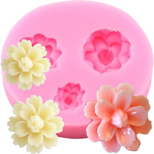 Carnation Flower Silicone Mold DIY Cupcake Topper Fondant Cake Decorating Tools Candy Clay Resin Mould Chocolate Gumpaste Molds