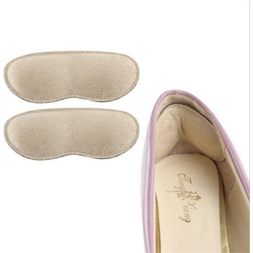 Suede Women Insoles for Shoes High Heels Thick Heel Liner Grips Protector Sticker Pain Relief Foot Care Back Post Insert Cushion