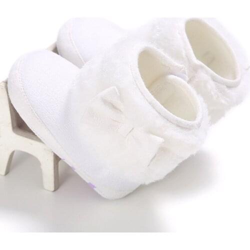 E&Bainel Butterfly Bow Warm Winter Baby Booties Shoes Kids Baby Snow BootS First Walkers Princess Girl Soft Sole Shoes For 0-18M