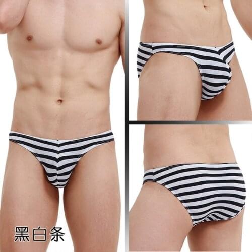 Classic Mens Panties Briefs Shorts Striped Fashion Underwear Personality Male Boxers Lingerie Set Sissy Gay Jockstrap Thong New