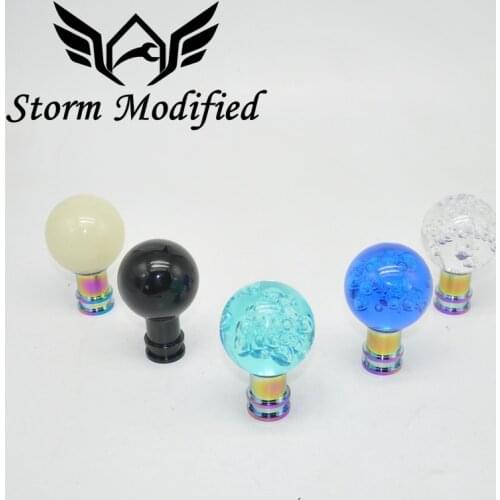 Universal Acrylic Shift Knob Gear Shifter Head Shift Knob Stick Crystal Transparent Bubble Discoloration Gear Shift Knob