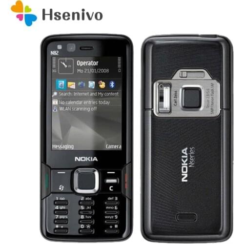N82 Unlocked 100% Original Nokia N82 GSM 3G network WIFI 5MP camera FM 2.4 inch Mobile Phone 1 Year Warranty Free shipping