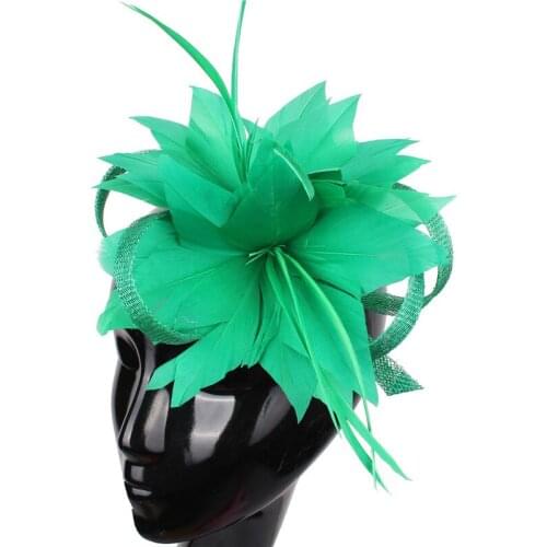 Hot Pink Fascinator Hat Headband Elegant Women Hats Ladies Wedding Hair Accessories Wedding Hair Clips Party Floral Headwear