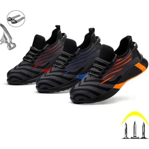 Safety Shoes Toe Cap Lightweight Breathable Construction Shoes for Men Hike Sneakers Work Boots