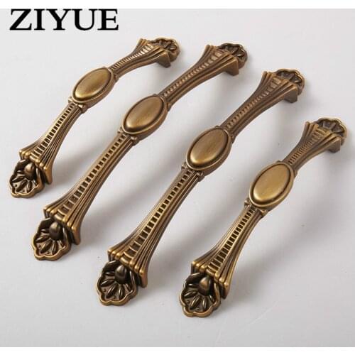 2PCS/LOT Free Shipping 96mm or 128mm Ancient Bronze European Coffee color Cabinet Handle Furniture cabinet knobs and handles