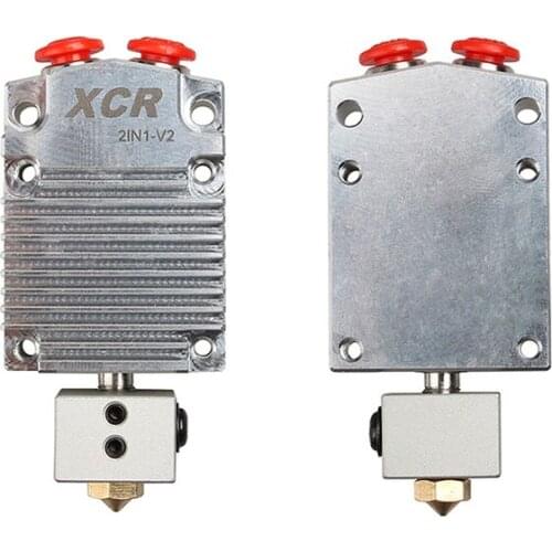 3D printer XCR 2IN1-V2 two-in-one-out color-changing two-color extrusion nozzle NV6 crater