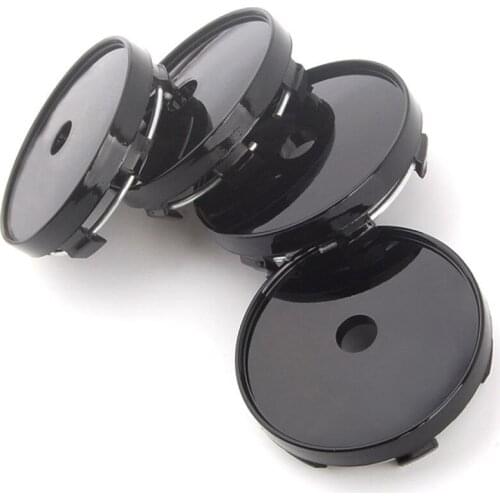4Pcs Car Wheel Center Hub Cap Covers Rim Hole Hub Racing Cap Wheel Center Hub Cap Black 60mm Diameter SUV