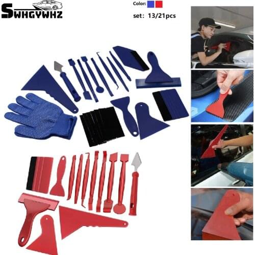 Car Vinyl Wrap Tools Carbon Fiber Film Wrapping Cutter Aid Tool Auto Window Tint Squeegee Razor Scraper Sticker Car Accessories