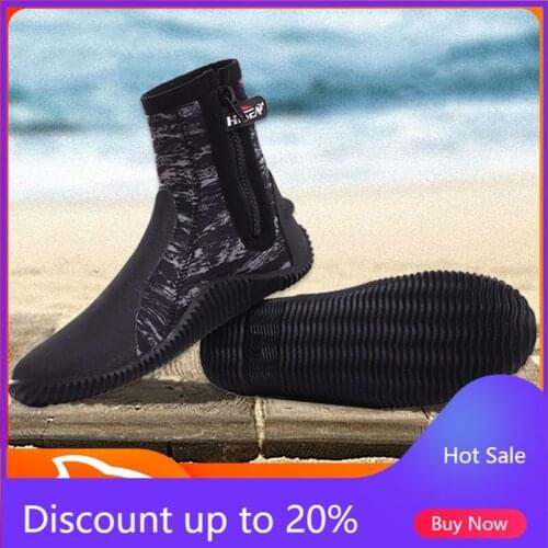 5mm thick bottomed diving shoes, scratch resistant and antiskid, mens and womens wading, river tracing, beach and river tracin