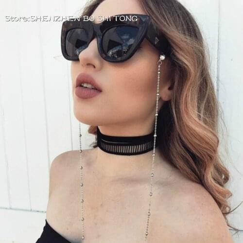 Sunglasses Chain holder Women Fashion Sun glasses neck Chain Men Metal Eye glasses strap Landyard cordon para gafas NO sunglass