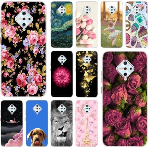 Phone Case For VIVO V17 Russia Case Fashion Floral Bumper Back Cover For VIVO V17 V1945A V1945T S1 Pro Global Version Coque Etui
