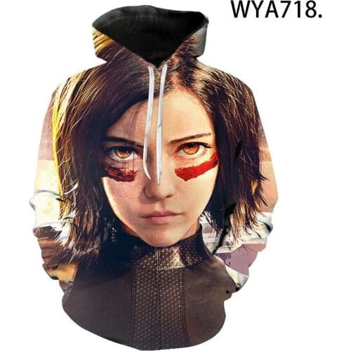 Mens Alita Battle Angel Hoodie Gunnm Gally Sword Vintage Hoodies Men Unisex Pullover Sweatshirt Harajuku Anime Streetwear Women