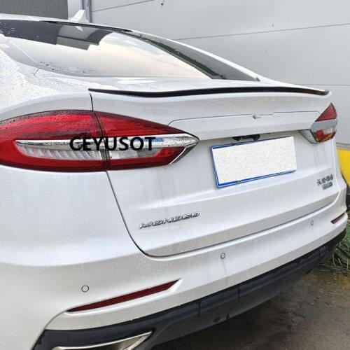 For Spoiler Accessories NEW Ford Mondeo High Quality Car Trunk PU Plastic Rear Lip Wing Tail Body Kit Refit Separator 2013-2021