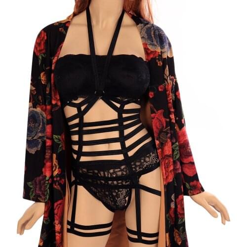 Fetish Full Body Harness For Women Erotic Lingerie Harajuku Stockings Belt Harness Top Bondage Sexy Lingerie Harness Cage Bra