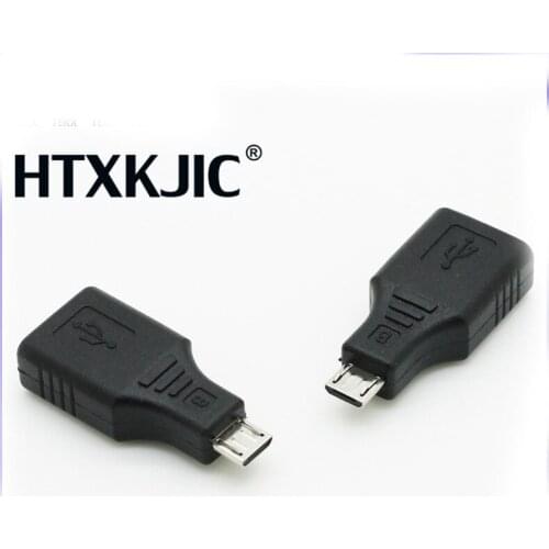 1PC Black F/M USB 2.0 A Female To Micro USB B 5 Pin Male Plug OTG Host Adapter Converter Connector up to 480Mbps