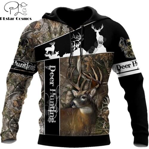 Huntaholic - Deer Hunting 3D Printed Fashion Mens Autumn Hoodie Sweatshirt Unisex Streetwear Casual Zip Jacket Pullover KJ537