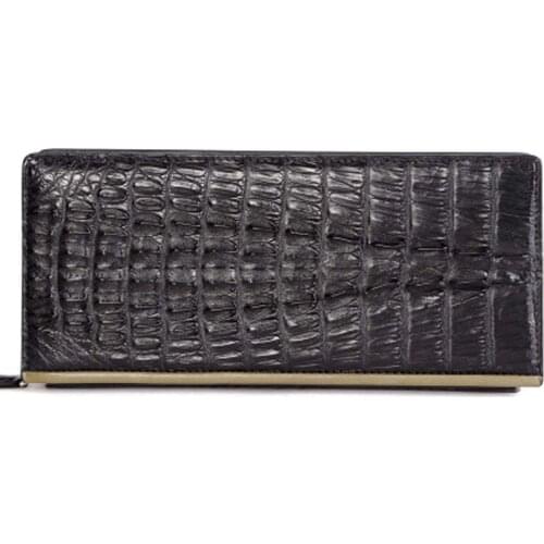 Xingmengda male clutch bag crocodile long men wallet large capacity Hand caught black business male crocodile leather bag