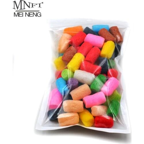 MNFT 100pcs PVA Coloured Nuggets Fishing Water Soluble PVA Foam Pop Up Carp Rig Tackle Accessories Carp Rig Tackle Accessories