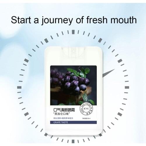 Fruity Breath Refreshing Spray Ice Mint Blackcurrant Treatment Flavor Mouth Freshener Oral Liquid Care Halitosis Odor Peach R2O4