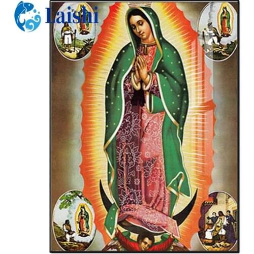 Full Square Diamond Our Lady of Guadalupe, Mexico 5D DIY Diamond Painting 3D Embroidery Cross Stitch Rhinestone Painting Decor