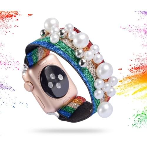 Scrunchie Strap for apple watch 5 band 44mm 40mm correa iwatch bands 38mm 42mm women belt bracelet watchband for series 6 5 4 3